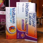 NOVARTIS – PAckaging, stampa e applicazione su prodotti in cartonato grande formato per evento della casa farmaceutica.